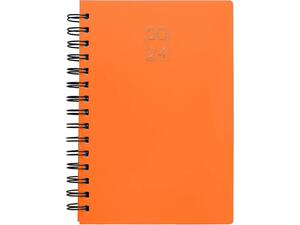Ημερολόγιο ημερήσιο Spiral PP_E 12x17 2024 με εύκαμπτο εξώφυλλο πορτοκαλί